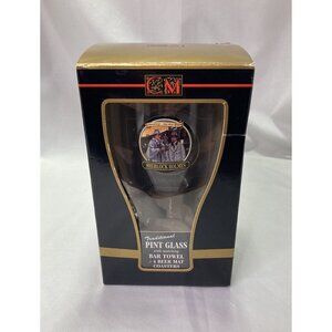 Concept Memorabilia Sherlock Holmes Pint Glass Arcoroc France w/4 Coasters